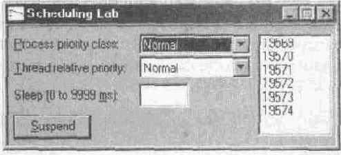 Программа-пример Scheduling Lab